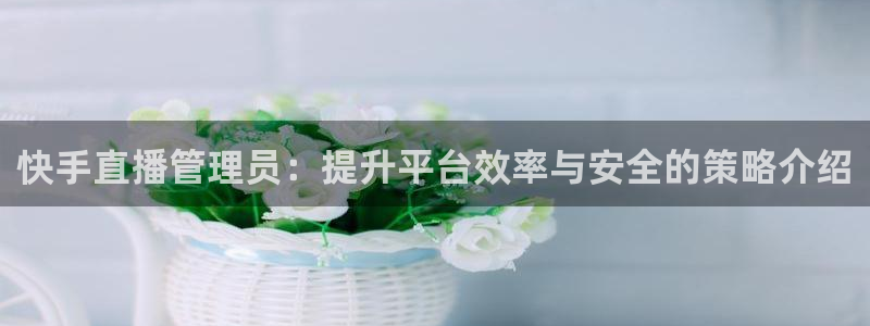 手机上怎么看五星体育：快手直播管理员：提升平台效率与安全的策略介绍