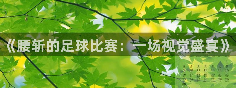《腰斩的足球比赛：一场视觉盛宴》